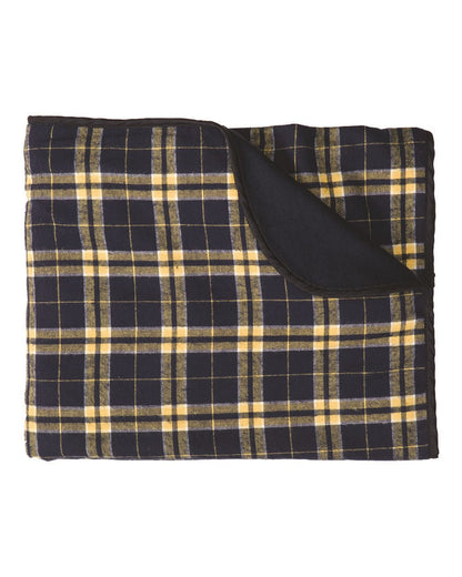 Boxercraft Flannel Blanket FB250 #color_Navy/ Gold