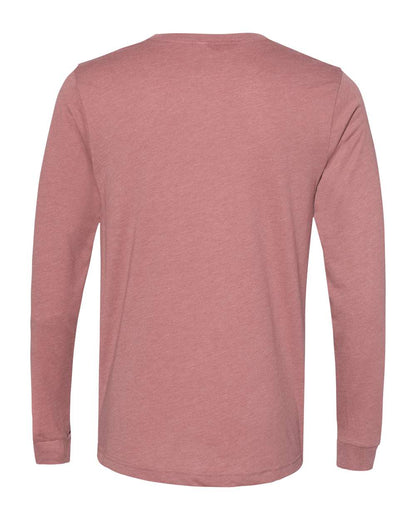 BELLA + CANVAS Heather CVC Long Sleeve Tee 3501CVC #color_Heather Mauve