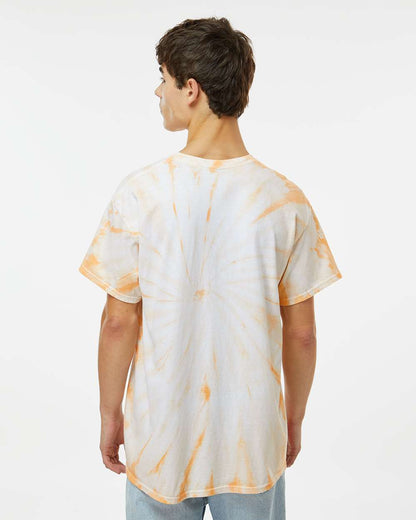 Dyenomite Cyclone Pinwheel Tie-Dyed T-Shirt 200CY #colormdl_Tangerine