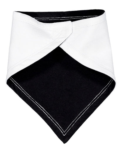 Rabbit Skins Infant Premium Jersey Bandana Bib 1012 #color_White/ Black