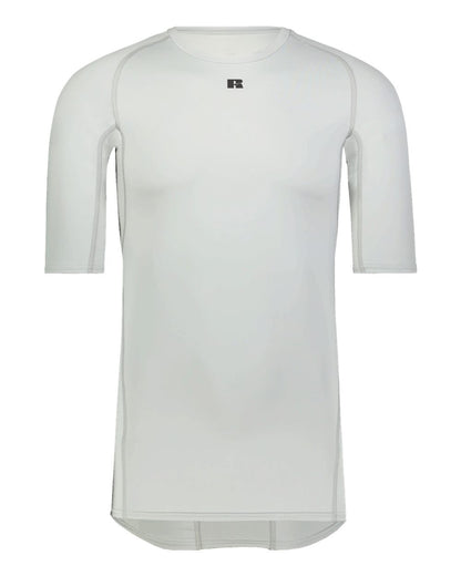 Russell Athletic Unisex CoolCore® Half Sleeve Compression Shirt R21CPM #color_Grid Iron Silver