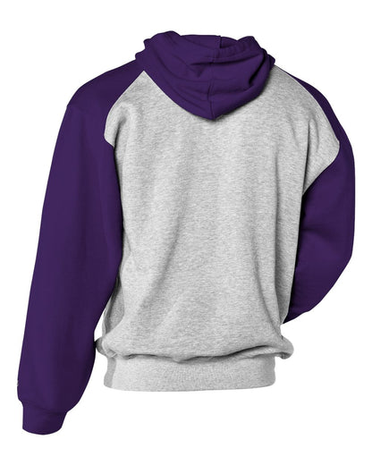 Badger Youth Sport Athletic Fleece Hooded Sweatshirt 2449 #color_Oxford/ Purple