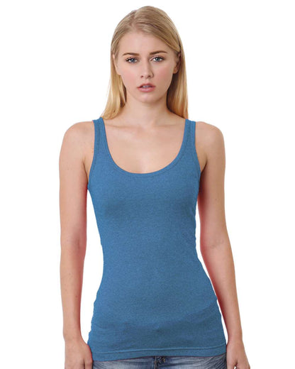 Bayside Women's USA-Made Tank Top 3410 #color_Heather Royal