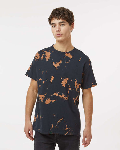 Colortone Unisex Bleach Out Dyed T-Shirt 1385 #colormdl_Black
