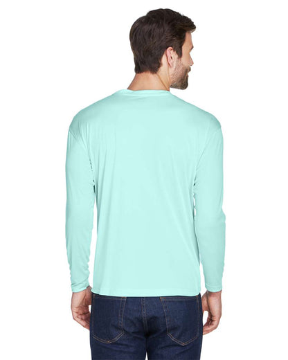 UltraClub Men's Cool & Dry Sport Long Sleeve Performance Interlock T-Shirt 8422 #colormdl_Sea Frost