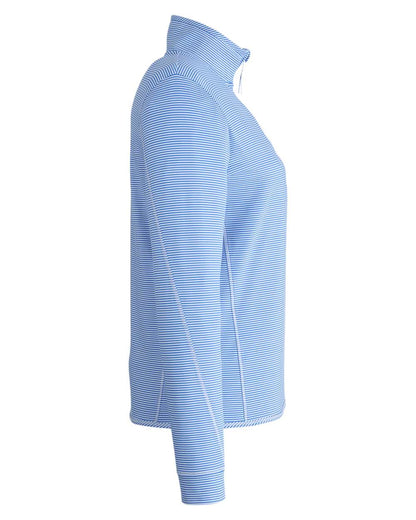 vineyard vines Women's Microstripe Sankaty Half-Zip Pullover K002521 #color_Breaker Blue