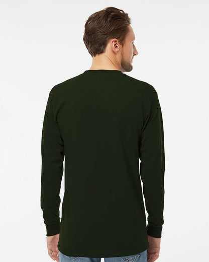 M&O Unisex Gold Soft Touch Long Sleeve T-Shirt 4820 #colormdl_Forest Green