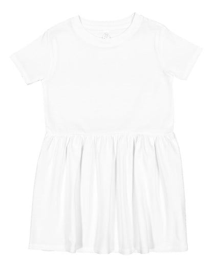 Rabbit Skins Toddler Fine Jersey Dress 5333 #color_White
