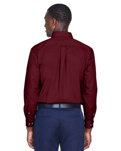 Harriton Men's Easy Blend™ Twill Shirt M500 #colormdl_Wine