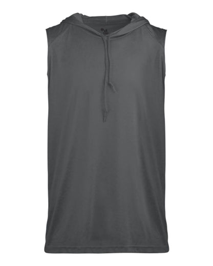 Badger Men's B-Core Sleeveless Hooded T-Shirt 4108 #color_Graphite