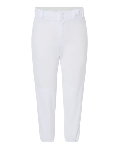 Alleson Athletic Women's Belt Loop Fast-Pitch Pants 605PBW #color_White