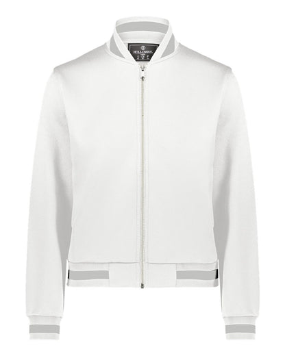 Holloway Women's V-Street Full-Zip Jacket 223747 #color_White/ Athletic Heather
