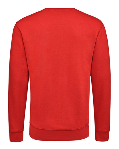J. America Unisex BTB Fleece Crewneck Sweatshirt 8721 #color_Red