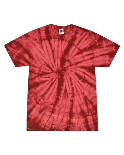 Colortone Youth Multi-Color Tie-Dyed T-Shirt 1000Y #color_Spider Crimson