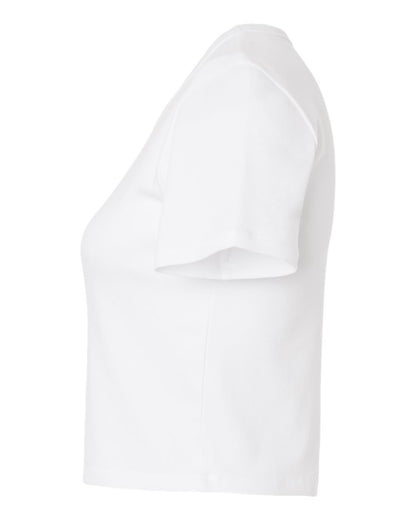 American Apparel Women's Baby Rib Cropped Tee BR210 #color_White