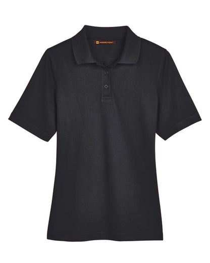 Harriton Women's Advantage Snag Protection Plus Polo M348W #color_Black