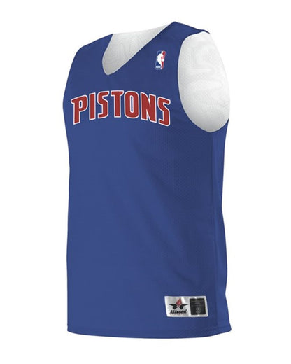 Alleson Athletic Youth NBA Logo'd Reversible Jersey A115LY #color_Detroit Pistons