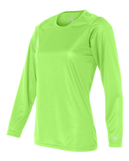 Badger Women's B-Core Long Sleeve T-Shirt 4164 #color_Lime