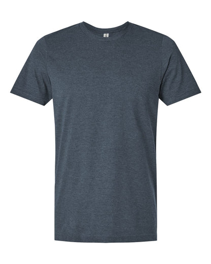 Tultex Combed CVC T-Shirt 602CVC #color_Heather Navy Blue