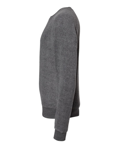 J. America Unisex Flip Side Fleece Crewneck Sweatshirt 8710 #color_Charcoal Heather