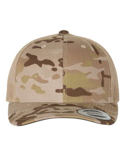 YP Classics Retro Trucker Cap 6606 #color_Multicam Arid/ Tan