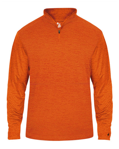 Badger Tonal Blend Quarter-Zip Pullover 4172 #color_Burnt Orange Tonal Blend