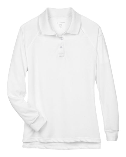 Harriton Women's Advantage Long Sleeve Tactical Polo M211LW #color_White