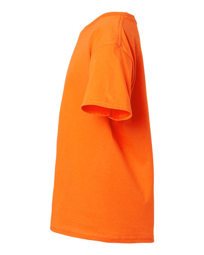 Gildan Youth Light Cotton T-Shirt 3000B #color_Safety Orange