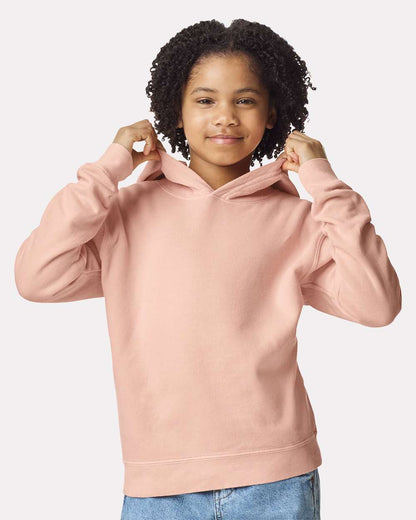 Comfort Colors Youth Garment-Dyed Lightweight Fleece Hooded Sweatshirt 1467Y #colormdl_Peachy