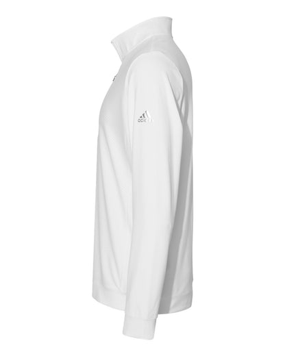 Adidas Men's Textured Quarter-Zip Pullover A295 #color_White