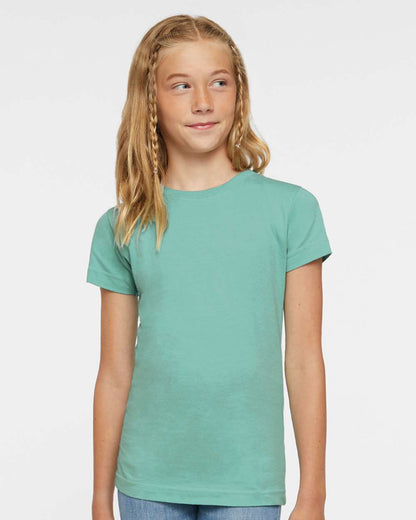 LAT Girls' Fine Jersey Tee 2616 #colormdl_Saltwater