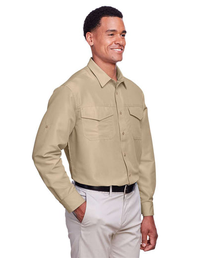 Harriton Men's Key West Performance Staff Shirt M580L #colormdl_Khaki