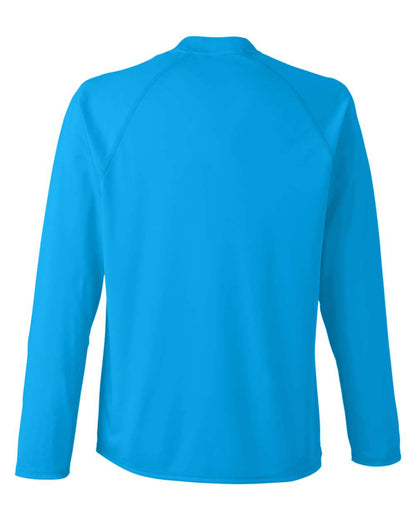 CORE365 Unisex Ultra UVP™ Marina Raglan Long Sleeve T-Shirt CE110 #color_Electric Blue