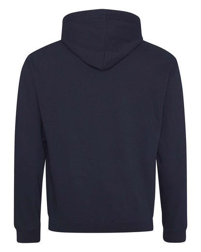 AWDis Unisex Midweight Varsity Contrast Hooded Sweatshirt JHA003 #color_French Navy/ Fire Red