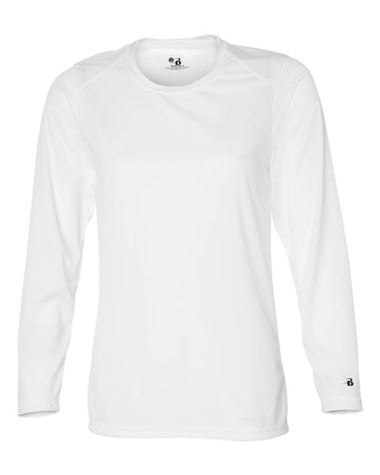 Badger Women's B-Core Long Sleeve T-Shirt 4164 #color_White