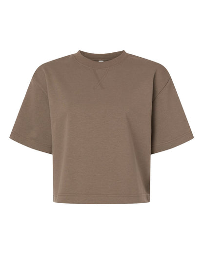 American Apparel Women's French Terry Mid-Length Boxy Top FTCB0 #color_Savana