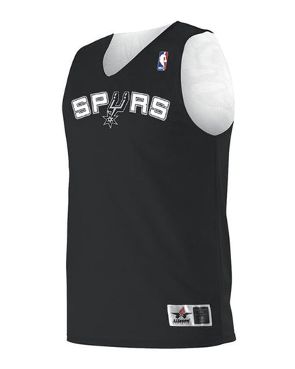 Alleson Athletic Youth NBA Logo'd Reversible Jersey A115LY #color_San Antonio Spurs