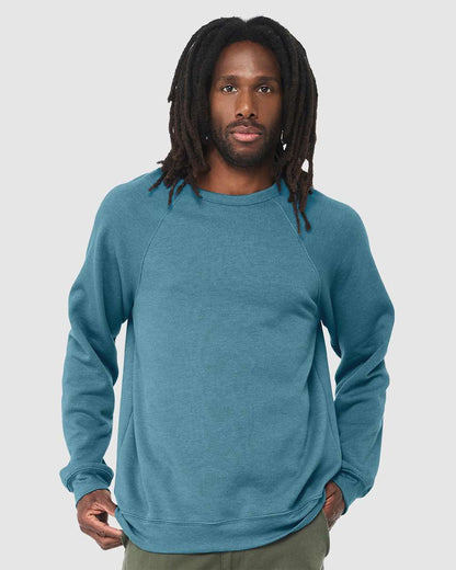 BELLA + CANVAS Sponge Fleece Raglan Crewneck Sweatshirt 3901 #colormdl_Heather Deep Teal