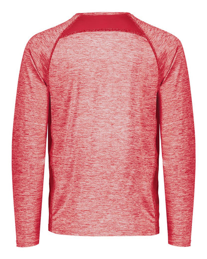 Holloway Youth Electrify CoolCore® Long Sleeve T-Shirt 222670 #color_Scarlet Heather