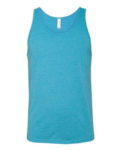 BELLA + CANVAS Triblend Tank 3484 #color_Aqua Triblend