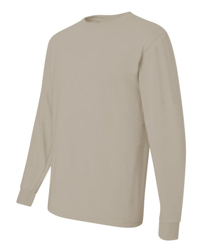 JERZEES Men's Dri-Power® Long Sleeve 50/50 T-Shirt 29LSR #color_Sandstone