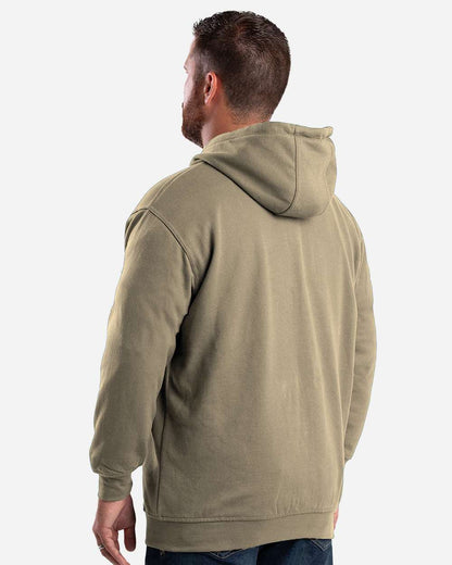 Berne Apparel Men's Tall Heritage Thermal-Lined Full-Zip Hooded Sweatshirt SZ101T #colormdl_Alpine Green