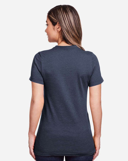 Gildan Women's Softstyle® CVC T-Shirt 64001LCVC #colormdl_Navy Mist