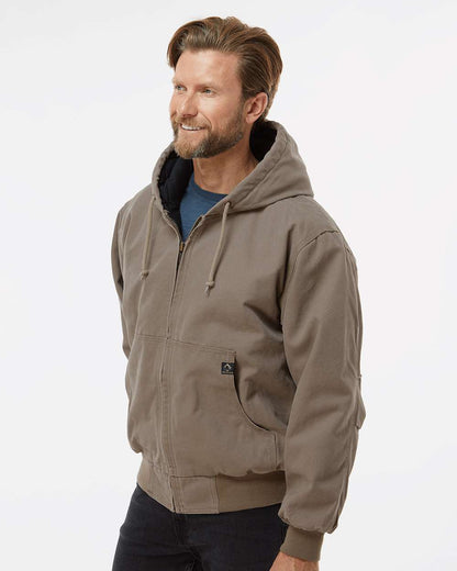 DRI DUCK Men's Tall Cheyenne Boulder Cloth™ Hooded Jacket with Tricot Quilt Lining 5020T #colormdl_Gravel