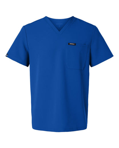 Jaanuu Men's Holmes Everyday 1-Pocket Scrub V-Neck Top M10001 #color_Royal Blue