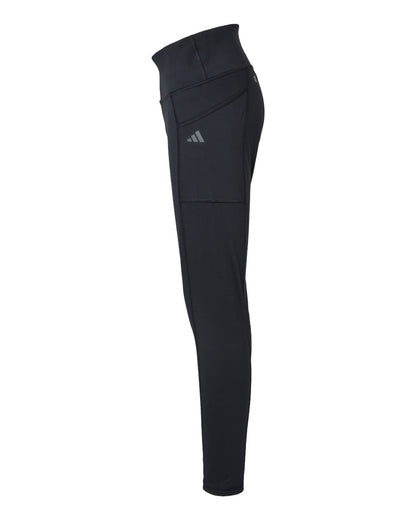 Adidas Women's Pocket Leggings A1000 #color_Black