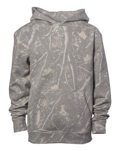 Independent Trading Co. Youth Midweight Hooded Sweatshirt SS4001Y #color_Deadwood Camo