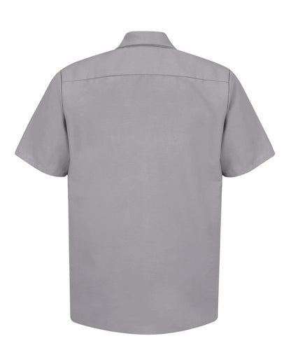 Red Kap Men's Industrial Short Sleeve Work Shirt SP24 #color_Silver