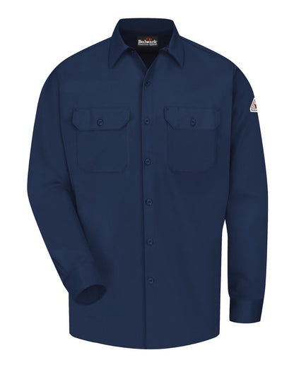 Bulwark Work Shirt - EXCEL FR® ComforTouch - Tall Sizes SLW2T #color_Navy