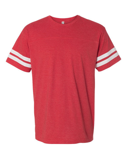 LAT Men's Football Fine Jersey Tee 6937 #color_Vintage Red/ White
